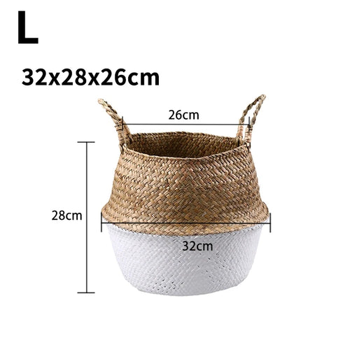 panier en osier suspendu pour rangement et décoration maison - vue 11 sur 13