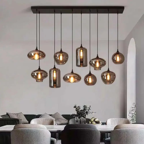 suspension à led en verre design pour décoration intérieure moderne - vue 3 sur 15