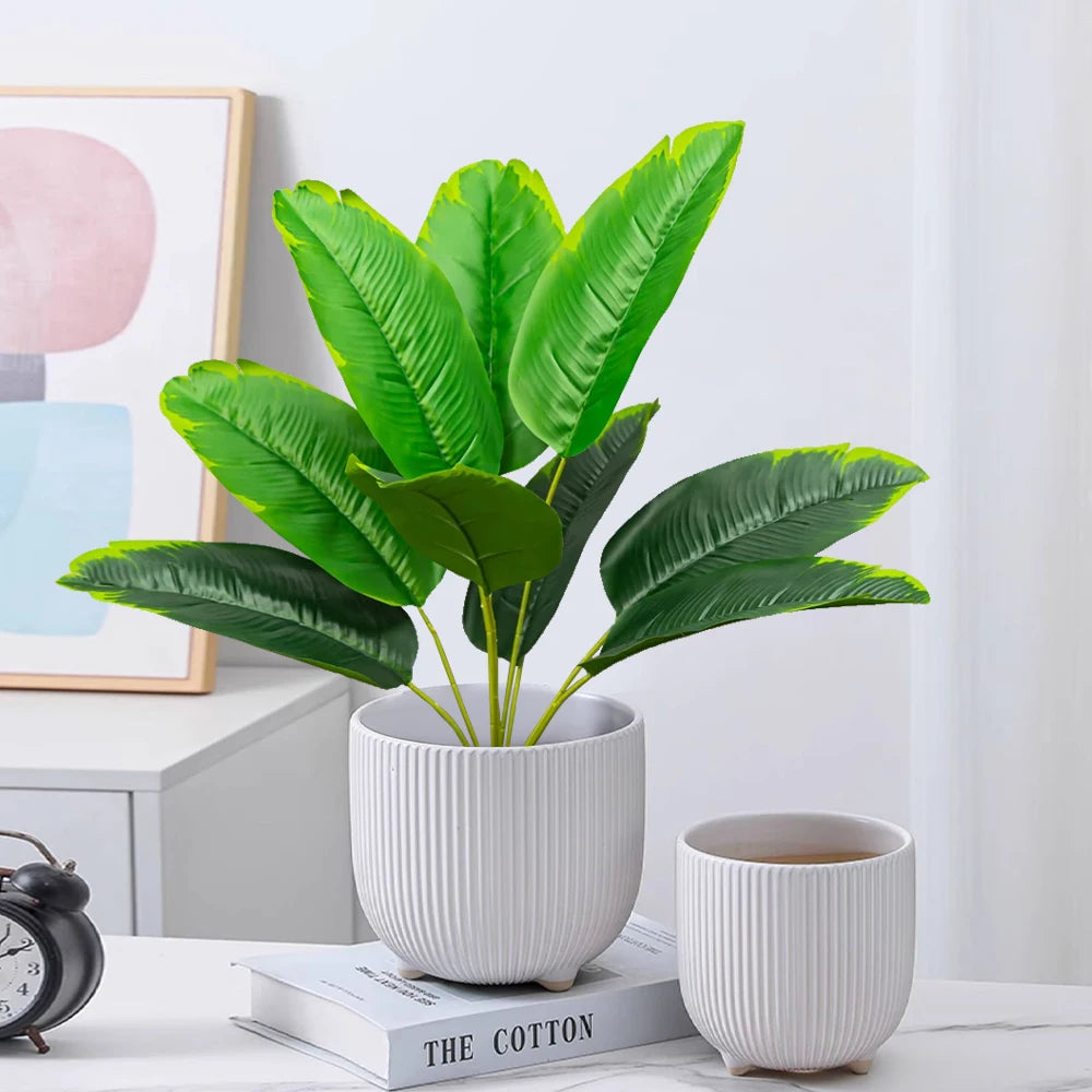 plante tropicale artificielle avec feuilles de bananier pour décoration jardin - vue 4 sur 8