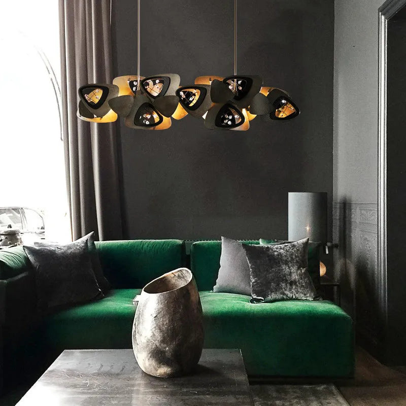 lustre postmoderne créatif en cristal suspension luminaire - vue 4 sur 12