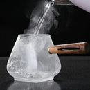 Theiere verre borosilicate poignée bois résistante chaleur