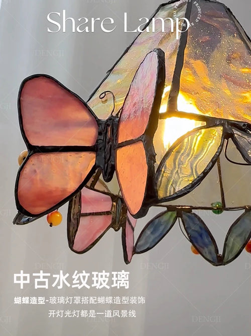 lustre multicolore style tiffany pour éclairage intérieur enfants - vue 5 sur 9