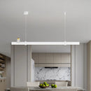 Minimalist Nordic brushed steel LED chandelier