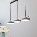 lustre nordique en bois massif avec led intégrée