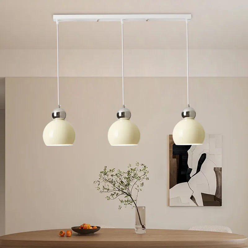 Nordique LED Suspension Plafonnier Crème Vent Gourde Lampe Pour Salon Chambre Étude Salle À Manger Décoration De La Maison Luminaires - vue 7 sur 12