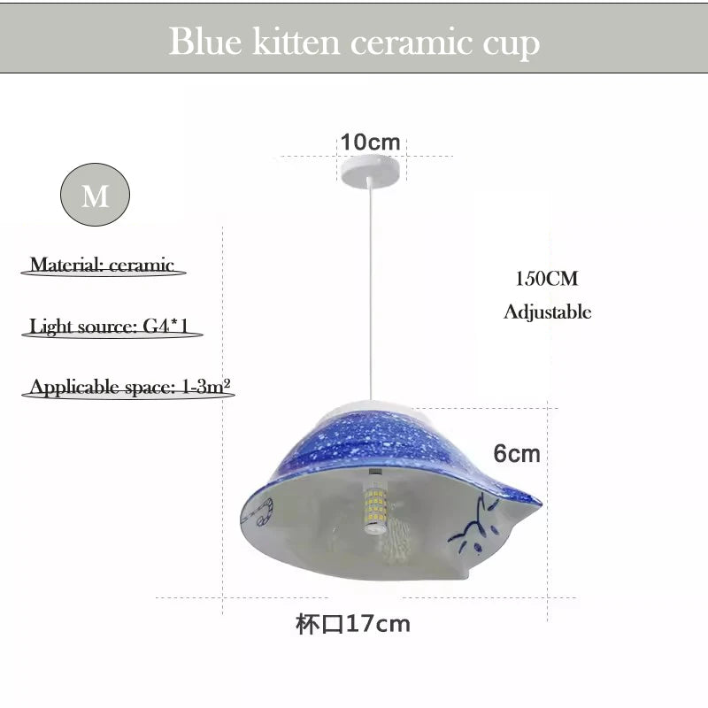 modern minimalist nordic style ceramic cup lamp