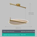 lustre rectangulaire minimaliste créatif à angle réglable