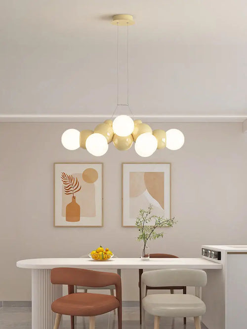 lustre moderne à led en fer pour décoration intérieure