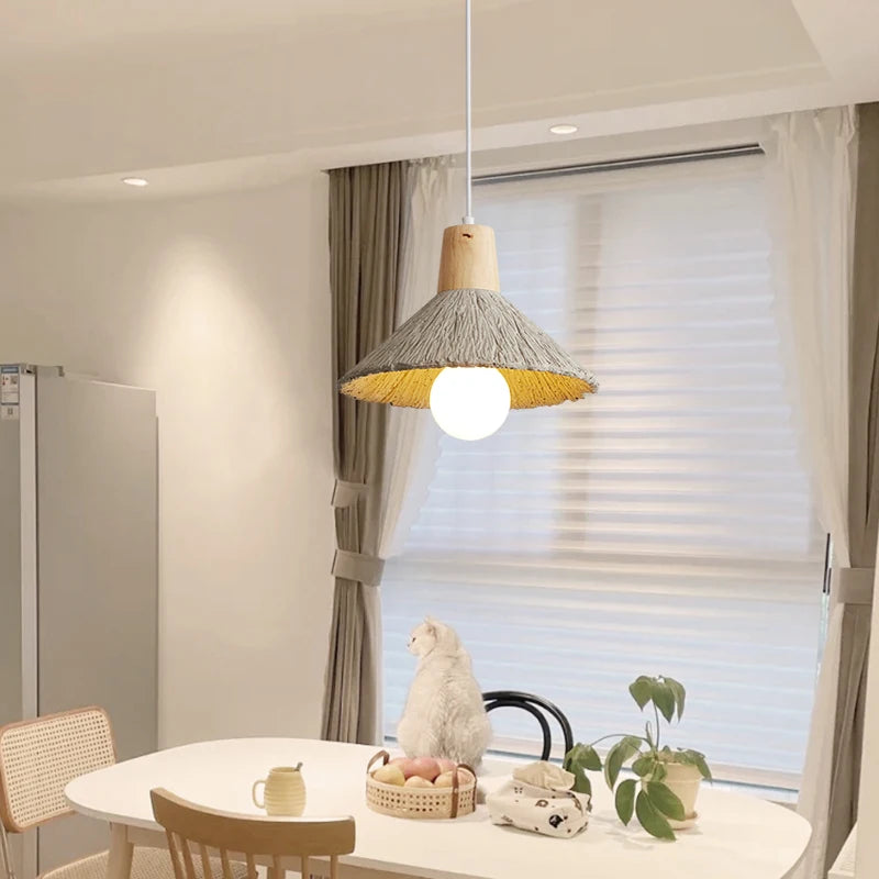 lustre nordique pastoral multi-têtes lampes décoratives simples - vue 6 sur 9