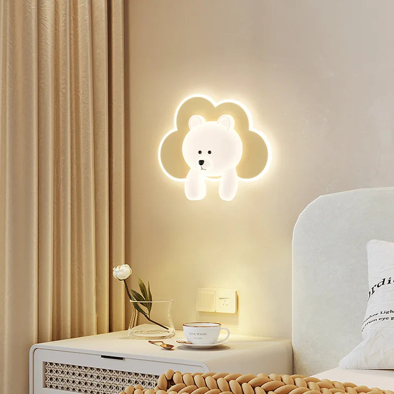 applique murale ourson nuage décoratif pour chambre enfant - vue 6 sur 12