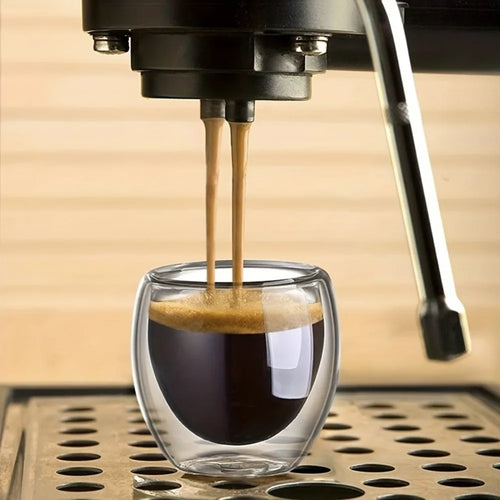 Tasses expresso verre double paroi isolante design moderne