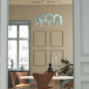 Minimalist u-shaped industrial chandelier for interior decor