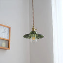 suspension vintage nordique en verre et laiton