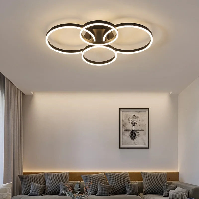 plafonnier moderne nordique éclairage haut de gamme design épuré - vue 3 sur 10