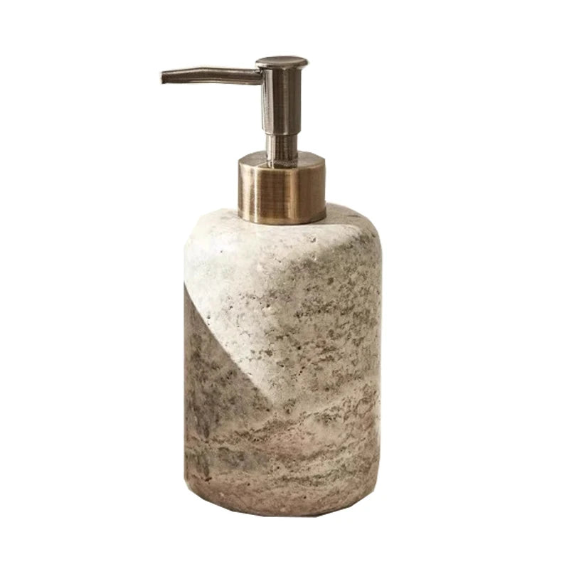 Natural Marble Bathroom Set, Lotion Bottle, Hand Sanitizer Bottle, Mouthwash Cup, Soap Tray, Household Products - vue 3 sur 6