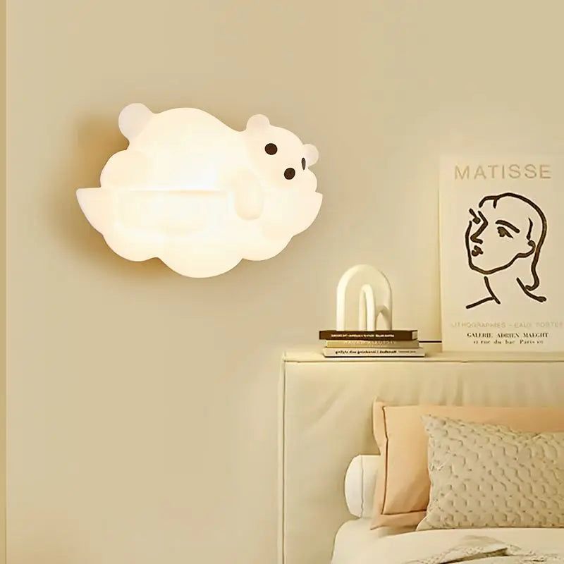 applique murale décorative en forme d'ours polaire idéale pour intérieur