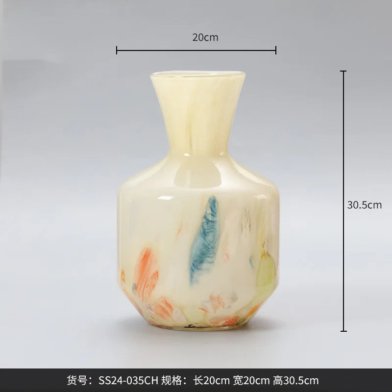vase en verre imprimé motif floral pour décoration et terrarium - vue 8 sur 8