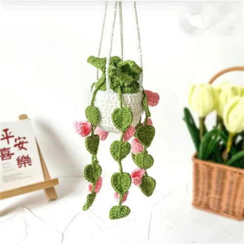 crochet suspendu créatif pour décoration de voiture plante en pot - vue 32 sur 34