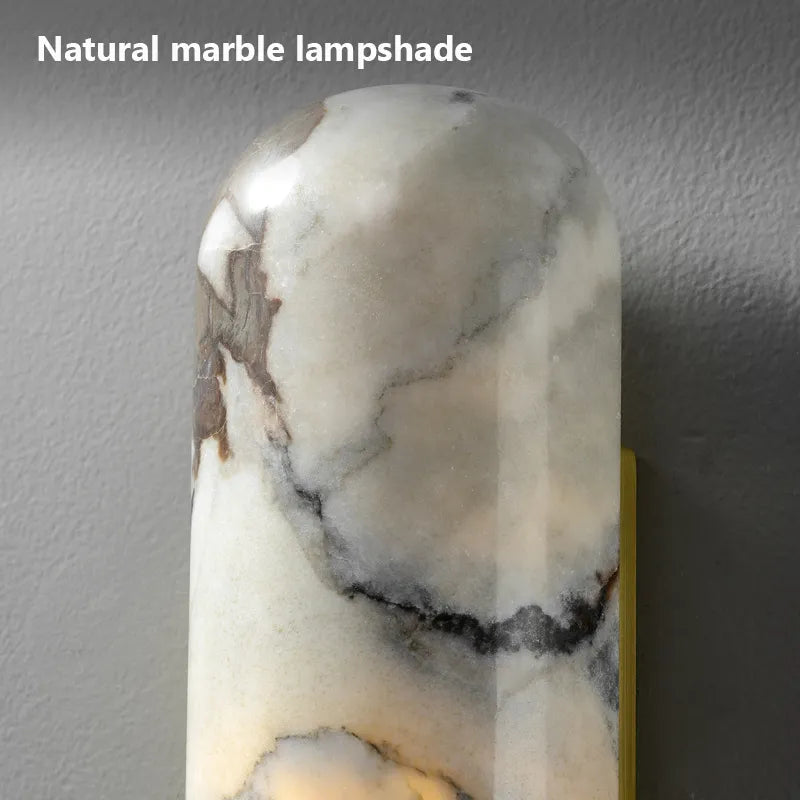 Applique murale de luxe en cuivre et marbre - vue 6 sur 8