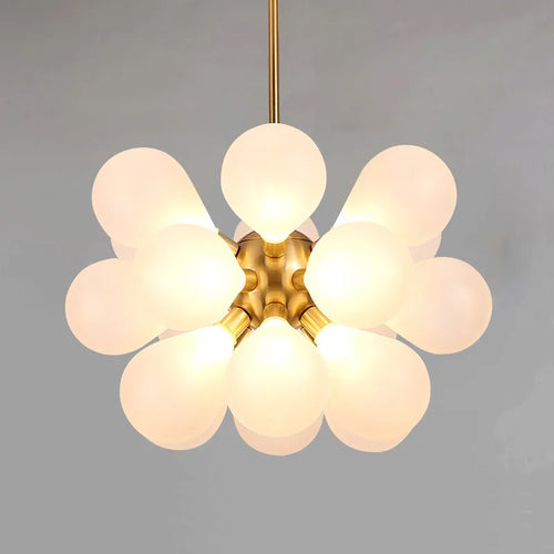 lustre nordique boule verre led décoration maison suspendu