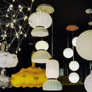 Minimalist silk LED chandelier nordic wabi sabi style