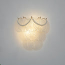 applique murale led en verre forme perle plume feuille coquille soleil fleur