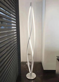lustre spirale led moderne pour hall d'hôtel réception