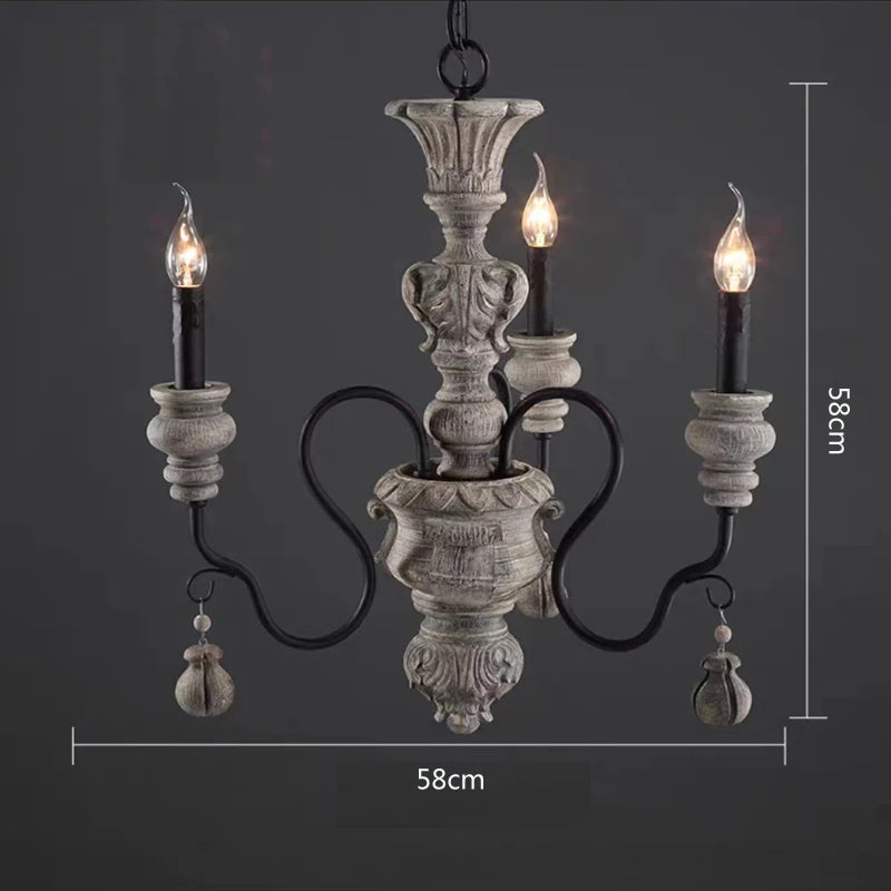 Vintage wrought iron chandelier industrial style for modern decor