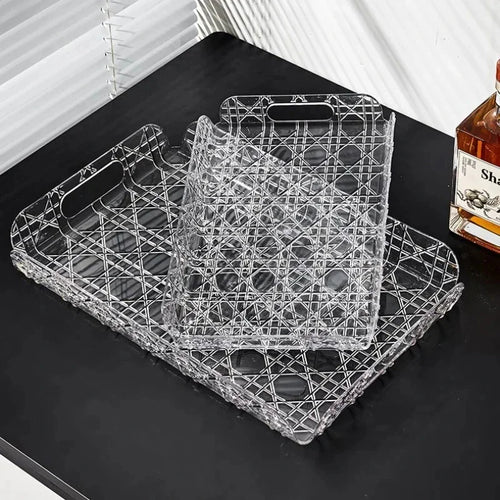 plateau en acrylique luxe pour rangement et décoration - vue 3 sur 7