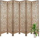 Carved Room Dividers,6 Panel Room Divider With Hand Carved Vintage Style Room Dividers And Folding Privacy Screens