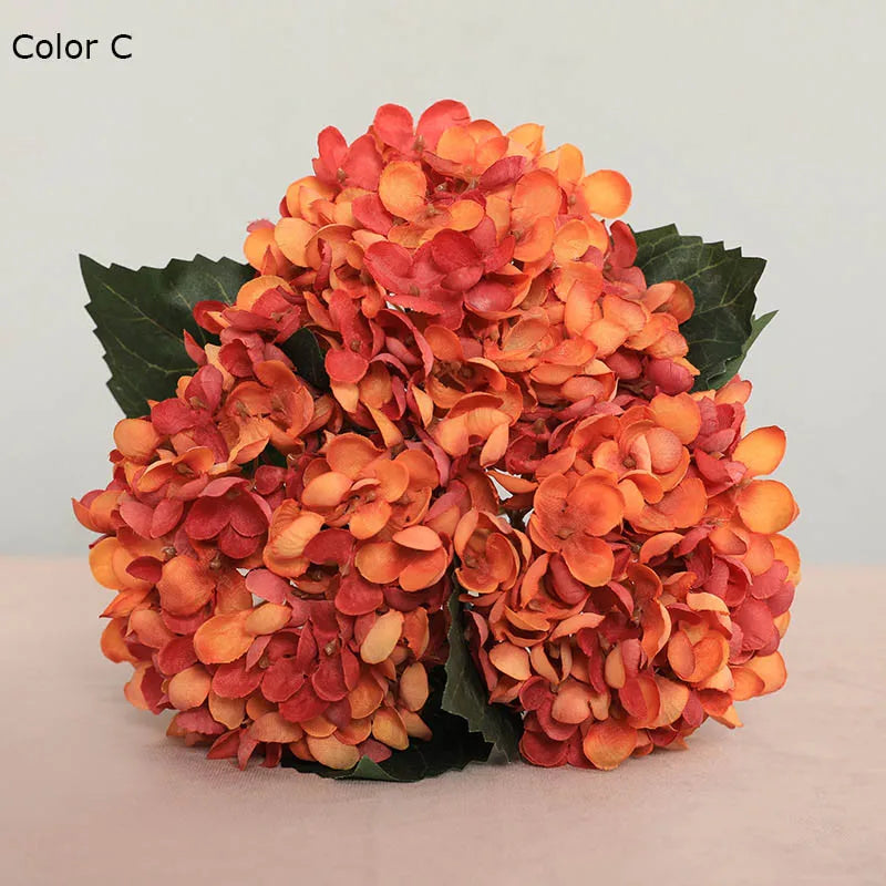 lot de 3 fleurs artificielles d'hortensia pour décoration de mariage - vue 7 sur 12