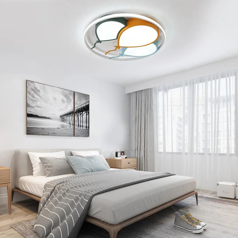 plafonnier led nordique ballon pour décoration chambre enfant - vue 3 sur 8