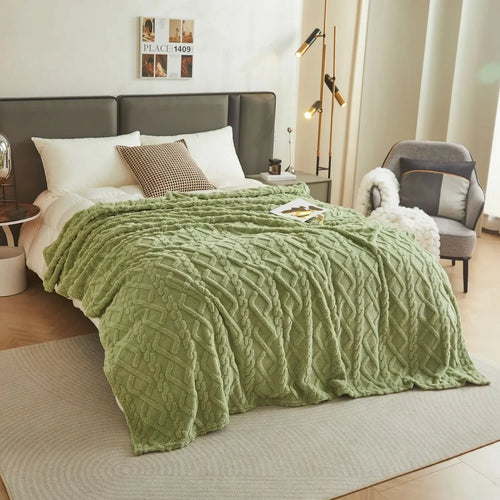 plaid flanelle polaire doux chaud pour lit canapé