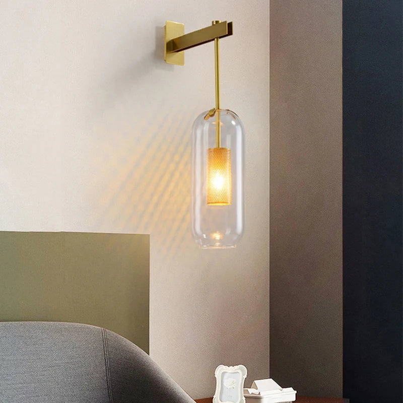Nordic minimalist luxury glass wall light - vue 5 sur 11