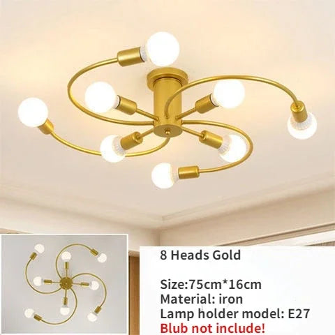 Minimalist Nordic ceiling light ideal for living room, restaurant or children's room - vue 17 sur 16
