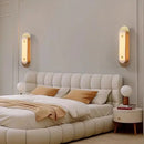 applique murale en marbre naturel ellipse art déco 3000k