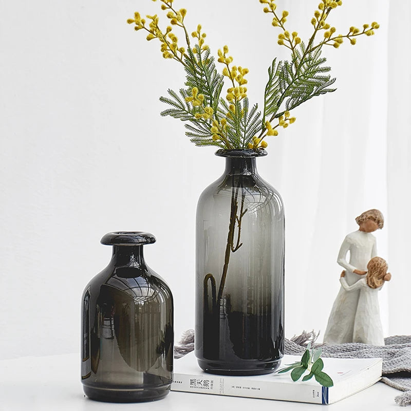 vase en verre nordique pour fleurs décoration intérieure moderne - vue 6 sur 8