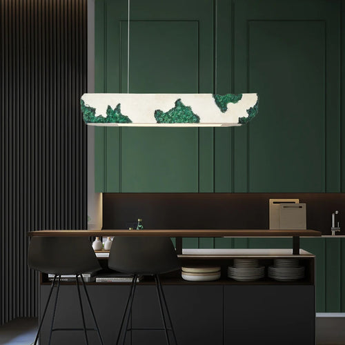Minimalist nordic wabi-sabi LED chandelier for restaurant bar - vue 4 sur 15