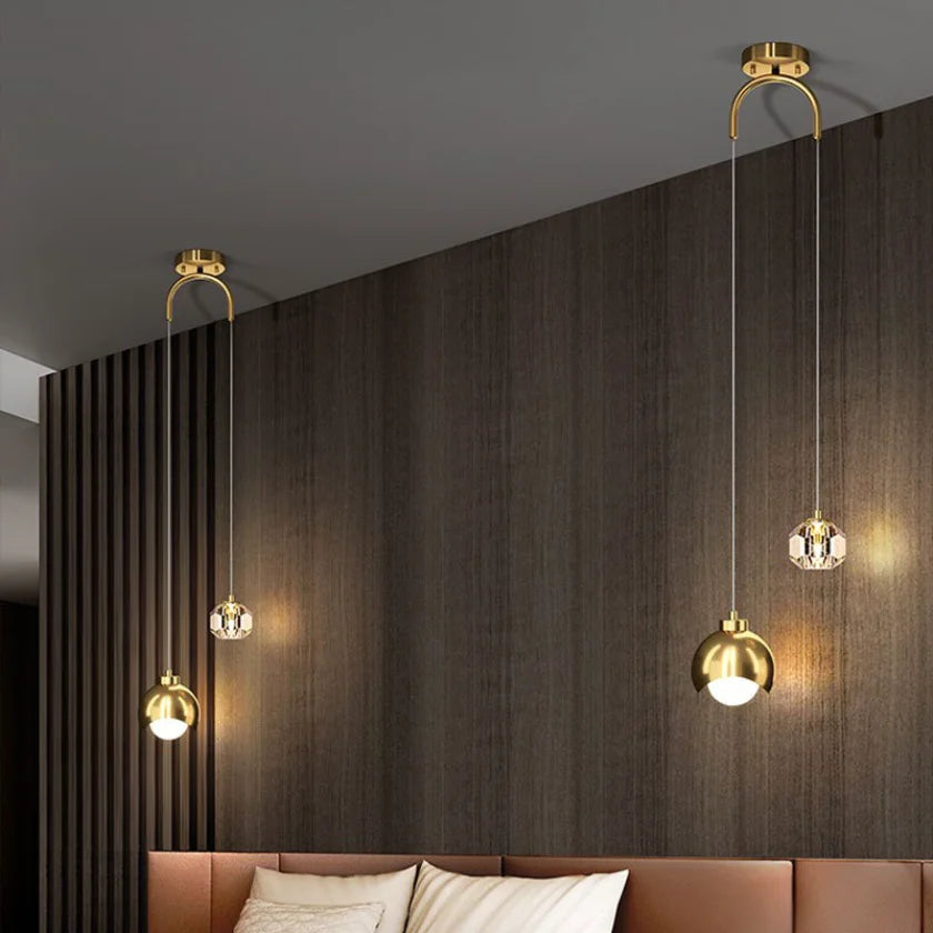 Éclairage de suspension LED moderne pour chambre à coucher chevet hôtel lampe suspendue décoration lustres entrée nordique plafonniers maison - vue 3 sur 12