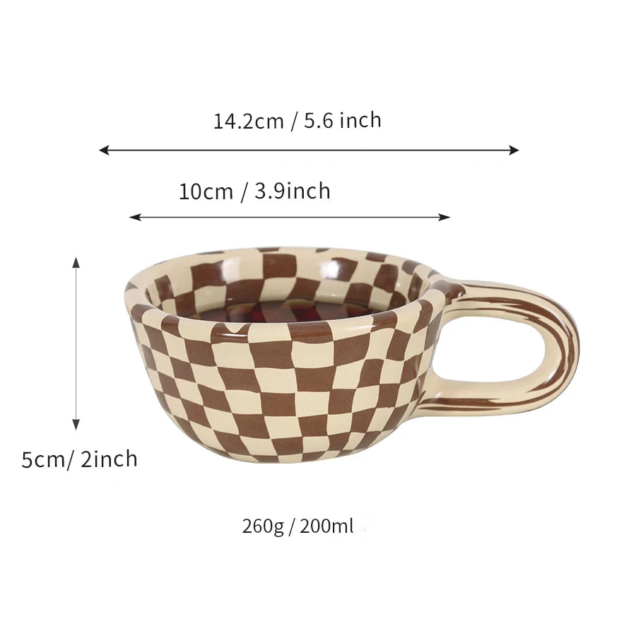 Mug café ceramique anse clé molette style atelier - vue 3 sur 5