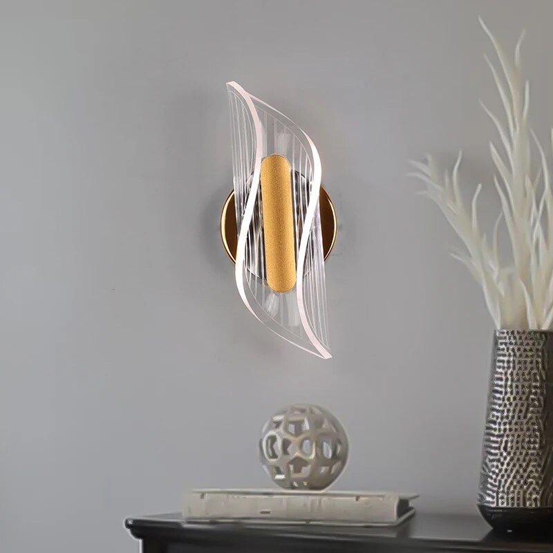 Applique murale moderne led acrylique salon intérieur chambre décoration - vue 5 sur 12