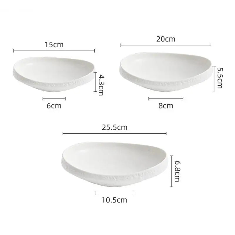 Bol de table en céramique style roche épais