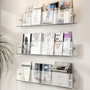 support mural en acrylique transparent pour magazines et livres