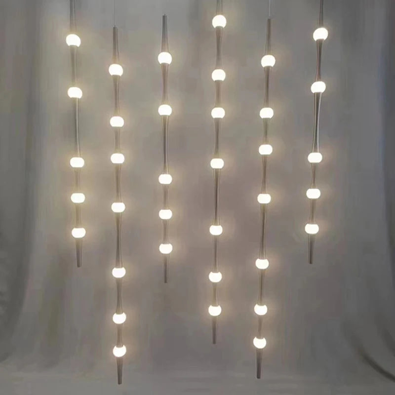 lustre led minimaliste en aluminium acrylique pour hôtel 3000k - vue 4 sur 8