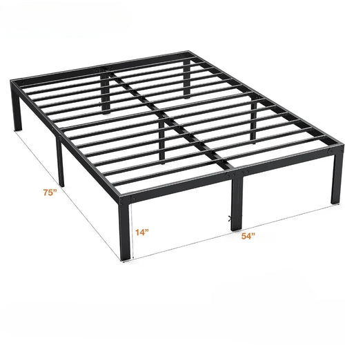 Metal Queen Bed Frame- Full Size Bedstead, King Platform with Storage, Air Mattress Twin for Bedroom Sturdy Steel Slat Support - vue 2 sur 7