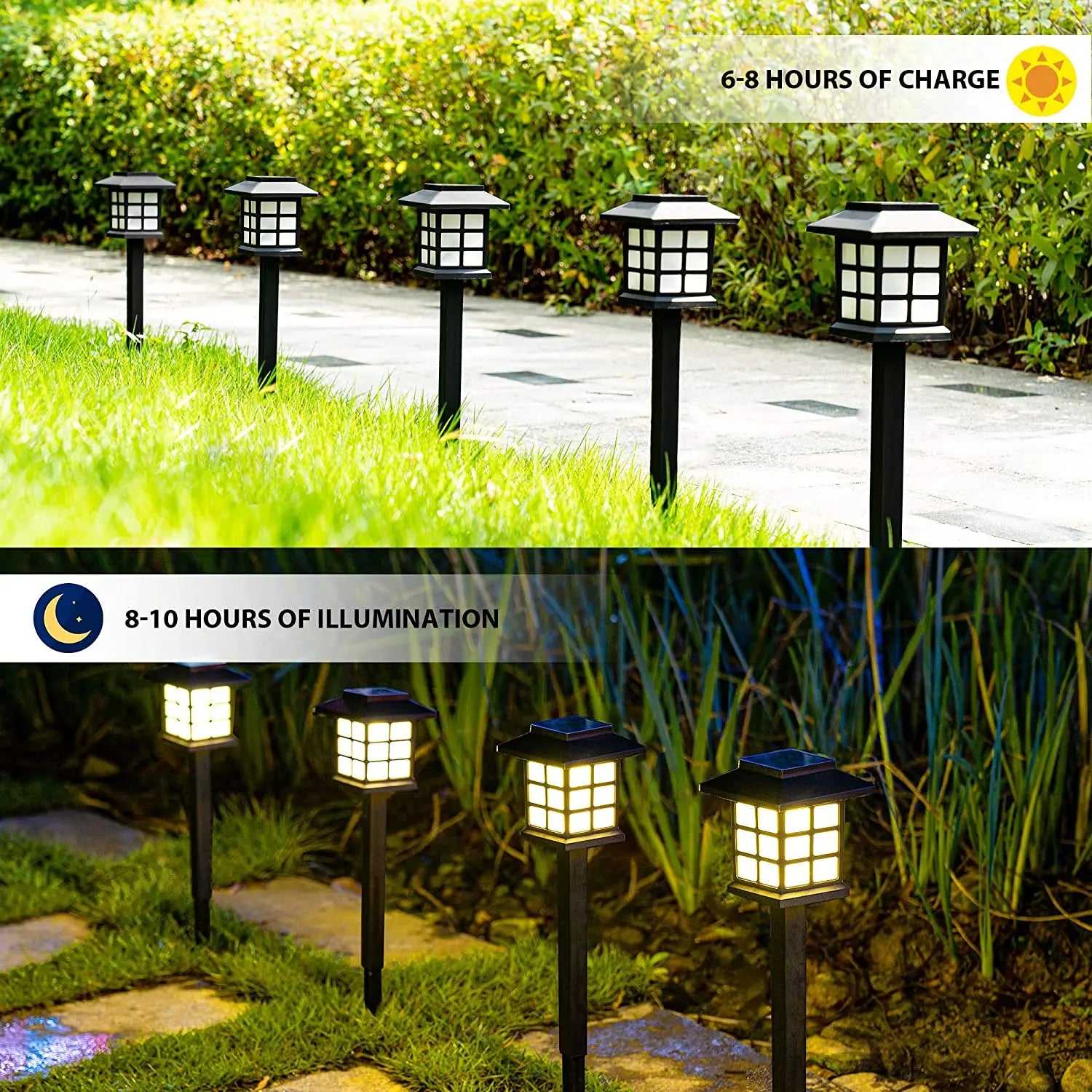 lampes solaires étanches pour décoration de jardin extérieur - vue 4 sur 11