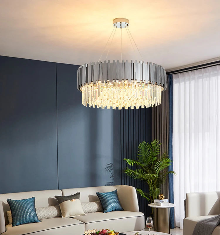 lustre en cristal moderne pour décoration intérieure élégante - vue 4 sur 14
