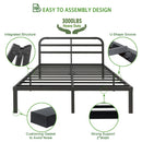 DDPNKL Heavy Duty Metal Bed Frame with Headboard, 3500 lbs Max Weight Capacity Metal Platform, Easy Assembly Mattress Foundation