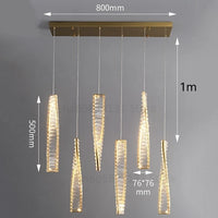 suspension en cristal moderne pour intérieur art déco minimaliste