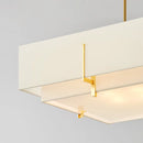 lustre en tissu chinois rond style rétro pour intérieur élégant